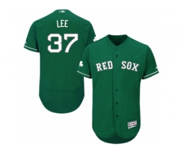 Men's Majestic Boston Red Sox #37 Bill Lee Green Celtic Flexbase Authentic Collection MLB Jersey