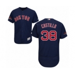 Men's Majestic Boston Red Sox #38 Rusney Castillo Navy Blue Alternate Flex Base Authentic Collection 2018 World Series Champions MLB Jersey