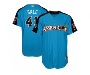 Men's Majestic Boston Red Sox #41 Chris Sale Replica Blue American League 2017 MLB All-Star MLB Jersey