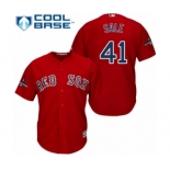 Men's Majestic Boston Red Sox #41 Chris Sale Replica Red Alternate Home Cool Base 2018 World Series Champions MLB Jersey