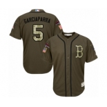 Men's Majestic Boston Red Sox #5 Nomar Garciaparra Authentic Green Salute to Service 2018 World Series Champions MLB Jersey