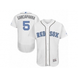 Men's Majestic Boston Red Sox #5 Nomar Garciaparra Authentic White 2016 Father's Day Fashion Flex Base MLB Jersey