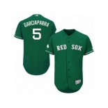 Men's Majestic Boston Red Sox #5 Nomar Garciaparra Green Celtic Flexbase Authentic Collection MLB Jersey