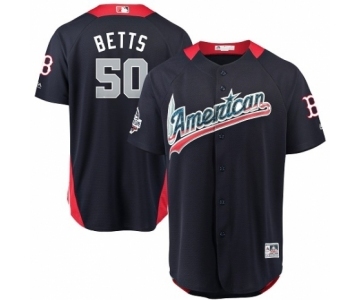 Men's Majestic Boston Red Sox #50 Mookie Betts Game Navy Blue American League 2018 MLB All-Star MLB Jersey