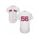 Men's Majestic Boston Red Sox #56 Joe Kelly White Flexbase Authentic Collection MLB Jersey