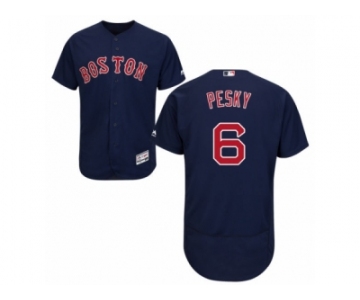 Men's Majestic Boston Red Sox #6 Johnny Pesky Navy Blue Flexbase Authentic Collection MLB Jersey