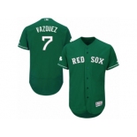 Men's Majestic Boston Red Sox #7 Christian Vazquez Green Celtic Flexbase Authentic Collection MLB Jersey