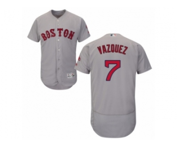 Men's Majestic Boston Red Sox #7 Christian Vazquez Grey Flexbase Authentic Collection MLB Jersey