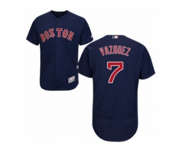 Men's Majestic Boston Red Sox #7 Christian Vazquez Navy Blue Flexbase Authentic Collection MLB Jersey