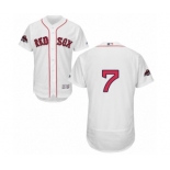 Men's Majestic Boston Red Sox #7 Christian Vazquez White Home Flex Base Authentic Collection 2018 World Series Champions MLB Jersey