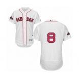 Men's Majestic Boston Red Sox #8 Carl Yastrzemski White Home Flex Base Authentic Collection 2018 World Series Champions MLB Jersey