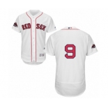 Men's Majestic Boston Red Sox #9 Ted Williams White Home Flex Base Authentic Collection 2018 World Series Champions MLB Jersey