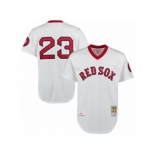 Men's Mitchell and Ness 1975 Boston Red Sox #23 Luis Tiant Authentic White Throwback MLB Jersey