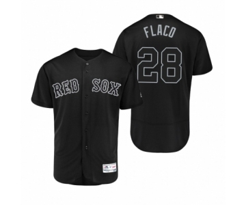 Men's Red Sox #28 J.D. Martinez Flaco Black 2019 Players' Weekend Authentic Jersey