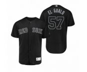 Men's Red Sox #57 Eduardo Rodriguez El Gualo Black 2019 Players' Weekend Authentic Jersey