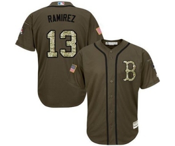 mlb jerseys boston red sox #13 hanley ramirez green salute to service