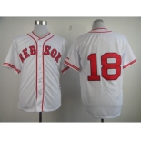 mlb jerseys boston red sox #18 victorino white[victorino][1936 m&n]