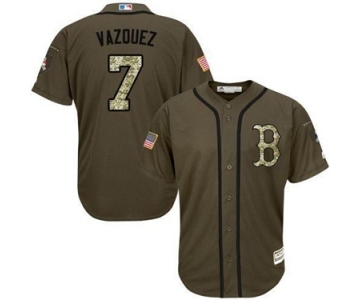 mlb jerseys boston red sox #7 christian vazquez green salute to service