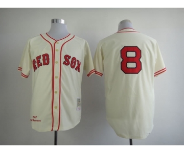 mlb jerseys boston red sox #8 yastrzemski cream[m&n]