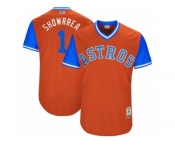 Houston Astros #1 Carlos Correa Showrrea Authentic Orange 2017 Players Weekend MLB Jersey