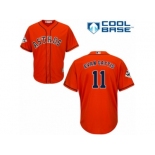 Houston Astros #11 Evan Gattis Replica Orange Alternate 2017 World Series Bound Cool Base MLB Jersey