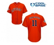 Houston Astros #11 Evan Gattis Replica Orange Alternate 2017 World Series Bound Cool Base MLB Jersey