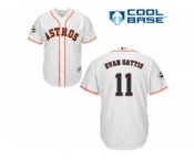 Houston Astros #11 Evan Gattis Replica White Home 2017 World Series Bound Cool Base MLB Jersey