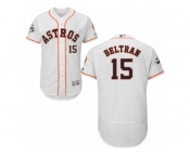 Houston Astros #15 Carlos Beltran Authentic White Home 2017 World Series Bound Flex Base MLB Jersey