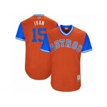 Houston Astros #15 Carlos Beltran Ivan Authentic Orange 2017 Players Weekend MLB Jersey