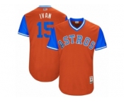 Houston Astros #15 Carlos Beltran Ivan Authentic Orange 2017 Players Weekend MLB Jersey