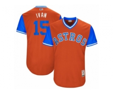 Houston Astros #15 Carlos Beltran Ivan Authentic Orange 2017 Players Weekend MLB Jersey