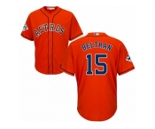 Houston Astros #15 Carlos Beltran Replica Orange Alternate 2017 World Series Bound Cool Base MLB Jersey