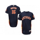 Houston Astros #16 Brian McCann Authentic Navy Blue Alternate 2017 World Series Bound Flex Base MLB Jersey