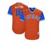 Houston Astros #16 Brian McCann McCann Authentic Orange 2017 Players Weekend MLB Jersey