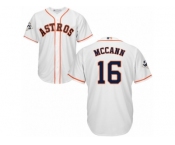 Houston Astros #16 Brian McCann Replica White Home 2017 World Series Bound Cool Base MLB Jersey