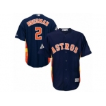 Houston Astros #2 Alex Bregman Replica Navy Blue Alternate 2017 World Series Bound Cool Base MLB Jersey