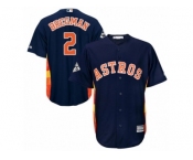 Houston Astros #2 Alex Bregman Replica Navy Blue Alternate 2017 World Series Bound Cool Base MLB Jersey