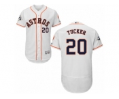 Houston Astros #20 Preston Tucker Authentic White Home 2017 World Series Bound Flex Base MLB Jersey