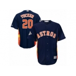 Houston Astros #20 Preston Tucker Replica Navy Blue Alternate 2017 World Series Bound Cool Base MLB Jersey