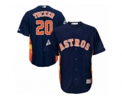 Houston Astros #20 Preston Tucker Replica Navy Blue Alternate 2017 World Series Bound Cool Base MLB Jersey