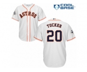 Houston Astros #20 Preston Tucker Replica White Home 2017 World Series Bound Cool Base MLB Jersey