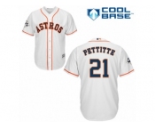 Houston Astros #21 Andy Pettitte Replica White Home 2017 World Series Bound Cool Base MLB Jersey