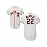 Houston Astros #22 Josh Reddick Authentic White Home 2017 World Series Bound Flex Base MLB Jersey