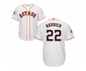 Houston Astros #22 Josh Reddick Replica White Home 2017 World Series Bound Cool Base MLB Jersey