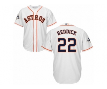 Houston Astros #22 Josh Reddick Replica White Home 2017 World Series Bound Cool Base MLB Jersey