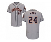 Houston Astros #24 Jimmy Wynn Authentic Grey Road 2017 World Series Bound Flex Base MLB Jersey