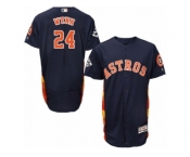 Houston Astros #24 Jimmy Wynn Authentic Navy Blue Alternate 2017 World Series Bound Flex Base MLB Jersey