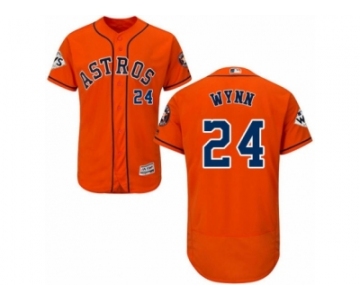 Houston Astros #24 Jimmy Wynn Authentic Orange Alternate 2017 World Series Bound Flex Base MLB Jersey