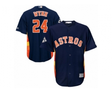 Houston Astros #24 Jimmy Wynn Replica Navy Blue Alternate 2017 World Series Bound Cool Base MLB Jersey