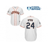 Houston Astros #24 Jimmy Wynn Replica White Home 2017 World Series Bound Cool Base MLB Jersey